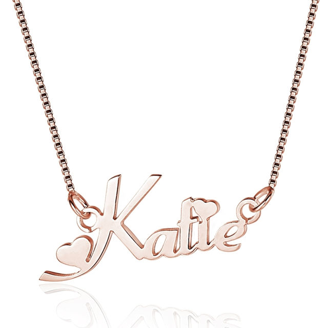 Picture of Personalized Engraved Necklace in 925 Sterling Silver - Customize With Any Name  | Custom Name Necklace 925 Sterling Silver