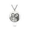 Picture of Personalized Photo Engraved Necklace in 925 Sterling Silver - Customize With Any Photo | Custom Photo Necklace in 925 Sterling Silver