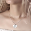 Picture of Personalized Women's Heart Photo Engraved Tag Necklace in 925 Sterling Silver - Customize With Any Photo | Custom Photo Necklace in 925 Sterling Silver