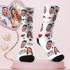 Picture of Custom Face Socks for Couple's - Colorful - Personalized Funny Photo Face Socks for Men & Women - Best Gift for Family