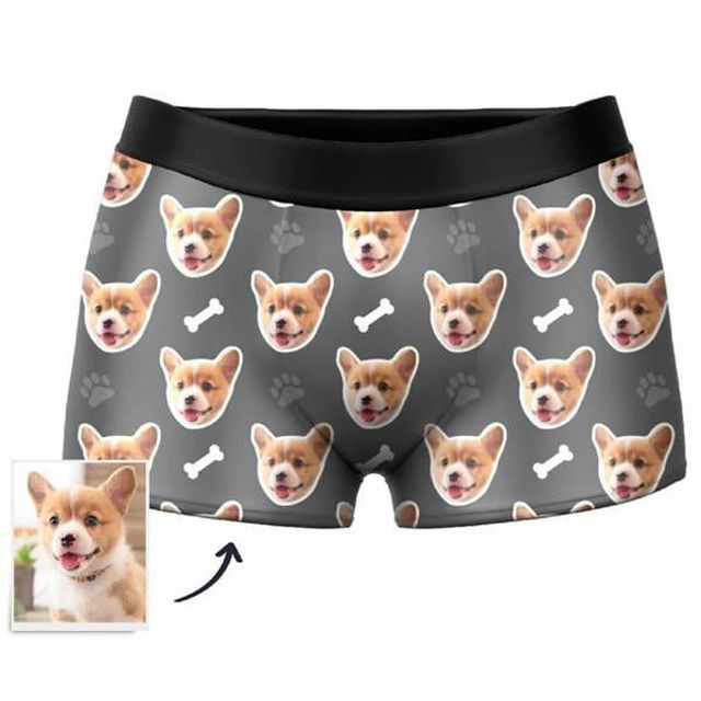 Picture of Custom Men's Pet Face Panties - Personalized Funny Photo Face Underwear for Men - Best Gift for Him