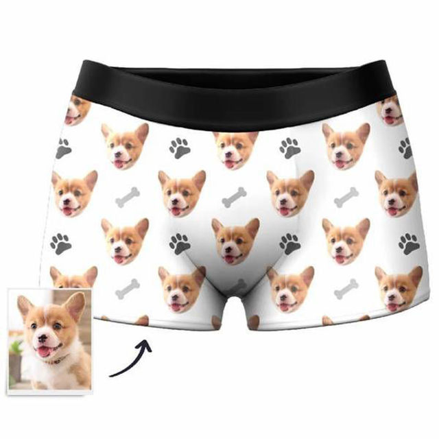 Picture of Custom Men's Pet Face Photo Boxers - Personalized Funny Photo Face Underwear for Men - Best Gift for Him