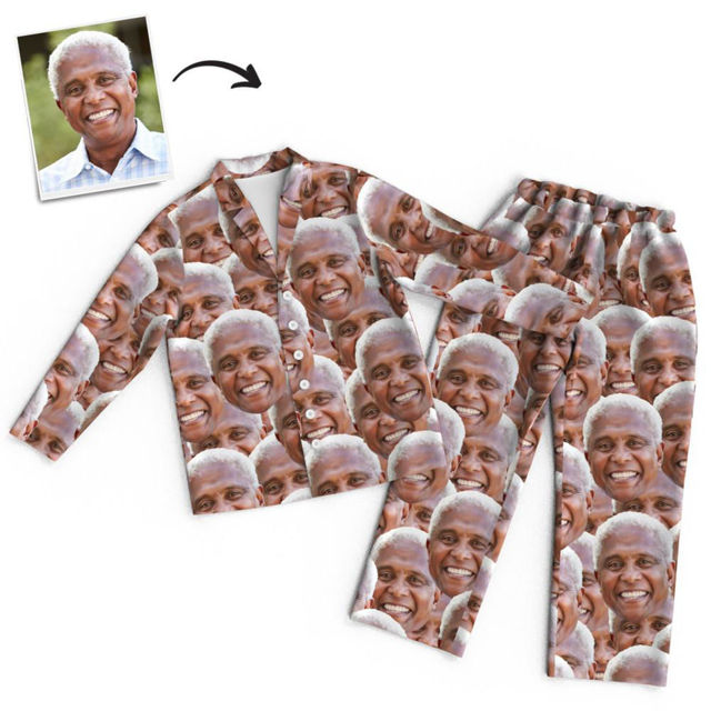 Picture of Customized Colorful Multi-face Pajamas - Personalized Face Copy Unisex Pajamas - Best Gift For Family, Friend