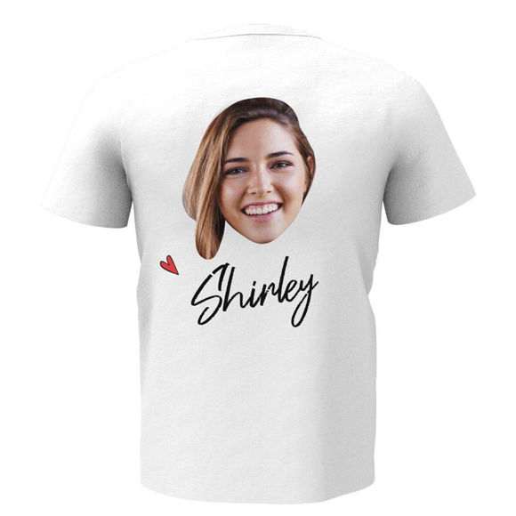 Picture of Custom Photo Short Sleeve T-shirt - Custom Your Lover  Avatar T-Shirts Personalized Picture And Name
