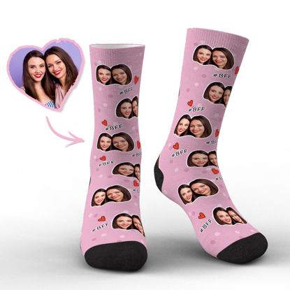 Picture of Custom Face Socks For Best Friends Photo Socks - Personalized Funny Photo Face Socks for Men & Women - Best Gift for Family