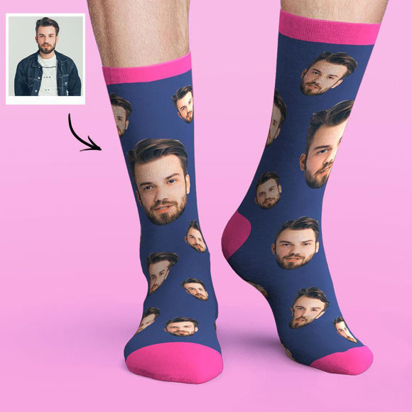 Picture of Custom Face Socks Colorful Candy Series - Personalized Funny Photo Face Socks for Men & Women - Best Gift for Family