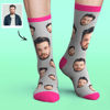 Picture of Custom Face Socks Colorful Candy Series - Personalized Funny Photo Face Socks for Men & Women - Best Gift for Family