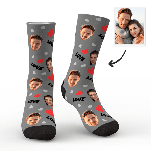 Picture of Custom Face Socks Personalized Photo Socks Gift For Family - Love - Personalized Funny Photo Face Socks for Men & Women - Best Gift for Family