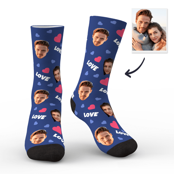 Picture of Custom Face Socks Personalized Photo Socks Gift For Family - Love - Personalized Funny Photo Face Socks for Men & Women - Best Gift for Family