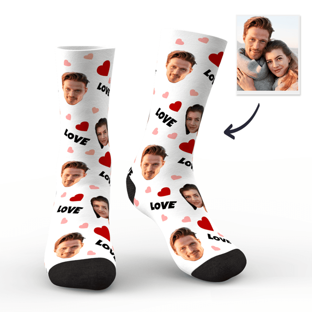 Picture of Custom Face Socks Personalized Photo Socks Gift For Family - Love - Personalized Funny Photo Face Socks for Men & Women - Best Gift for Family