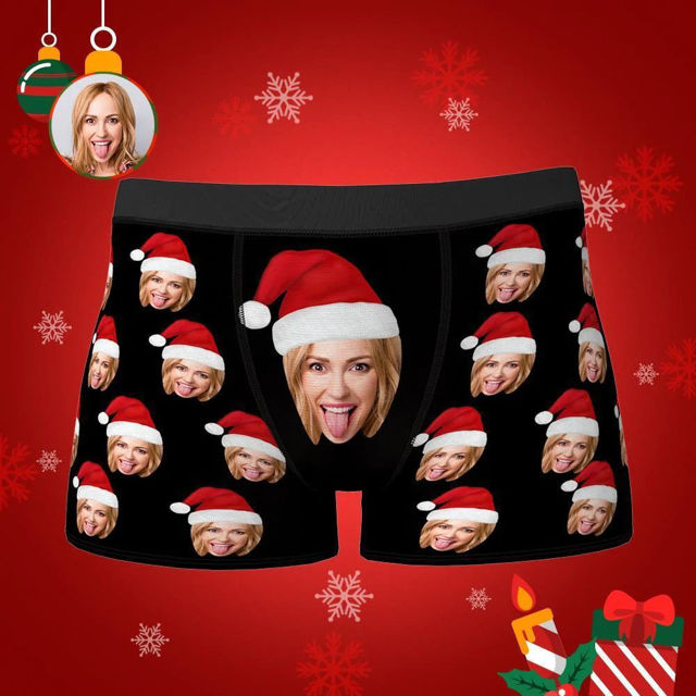 Picture of Custom Avatar Underpants Men's Christmas Gift - Personalized Funny Photo Face Underwear for Men - Best Gift for Him