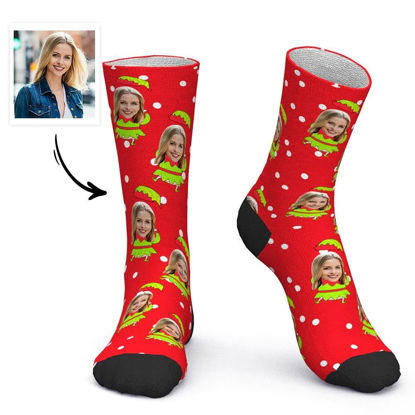 Picture of Personalized Photo Christmas Stockings for the Warmest Gift - Personalized Funny Photo Face Socks for Men & Women - Best Gift for Family