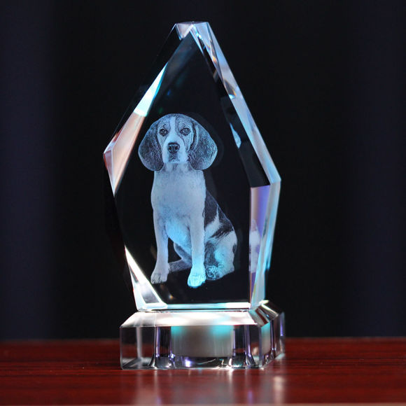 Picture of Custom Photo 3D Laser Crystal: Iceberg | Personalized 3D Photo Laser Crystal | Unique Gift for Birthday Wedding Christmas etc.