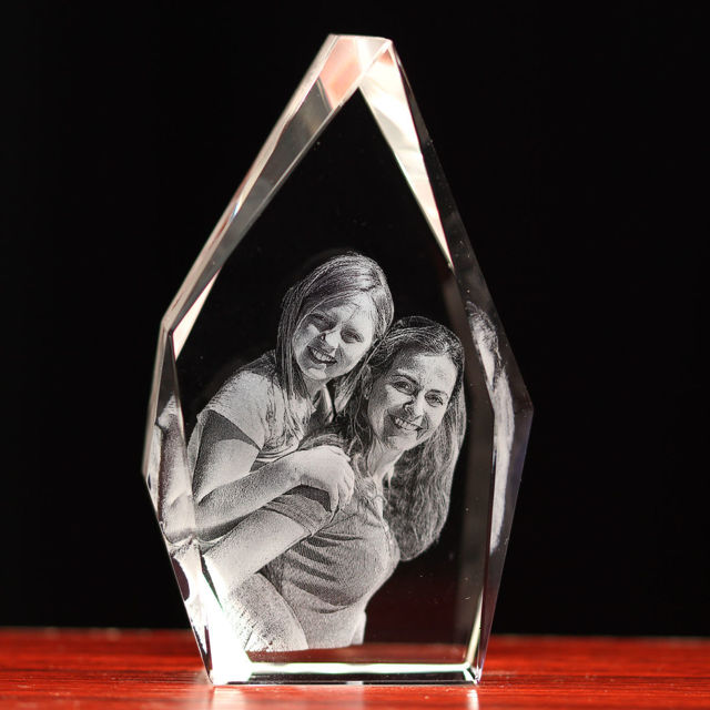 Picture of Custom Photo 3D Laser Crystal: Iceberg | Personalized 3D Photo Laser Crystal | Unique Gift for Birthday Wedding Christmas etc.