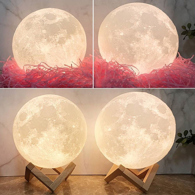 Picture of Magic 3D Personalized Photo Moon Lamp with Touch Control for Baby (10cm-20cm) | Customized Moon Lamp With Photo & Text | Best Gift Idea for Birthday, Thanksgiving, Christmas etc.