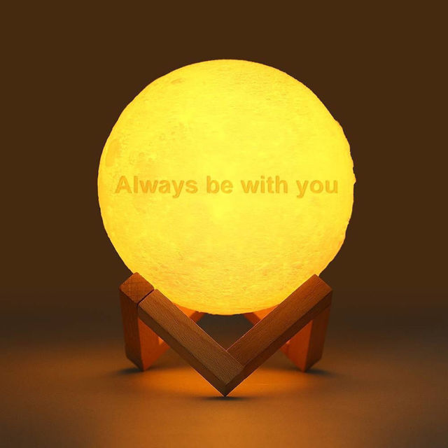 Picture of Magic 3D Personalized Photo Moon Lamp with Touch Control for Couple (10cm-20cm) | Customized Moon Lamp With Photo & Text | Best Gifts Idea for Birthday, Christmas, Valentine's Day etc.