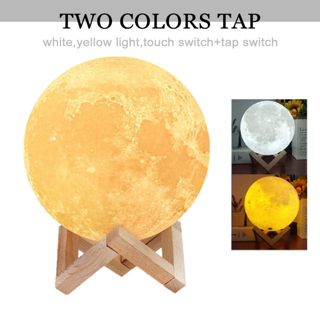 Picture of Magic 3D Personalized Photo Moon Lamp with Touch Control for Couple (10cm-20cm) | Customized Moon Lamp With Photo & Text | Best Gifts Idea for Birthday, Christmas, Valentine's Day etc.