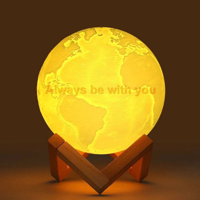 Picture of Magic 3D Personalized Photo Moon Lamp with Touch Control for Father (10cm-20cm) | Customized Moon Lamp With Photo & Text | Best Gifts Idea for Birthday, Christmas, Father's Day etc.