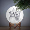 Picture of Magic 3D Personalized Photo Moon Lamp with Touch Control for Lovely Pets (10cm-20cm) | Customized Moon Lamp With Photo & Text | Best Gifts Idea for Birthday, Thanksgiving, Christmas etc.