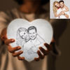 Picture of Personalized 3D Photo Heart Moon Lamp with Touch Control Anniversary Gift (15cm-20cm) | Customized Moon Lamp With Photo & Text | Best Gifts Idea for Birthday, Thanksgiving, Christmas etc.
