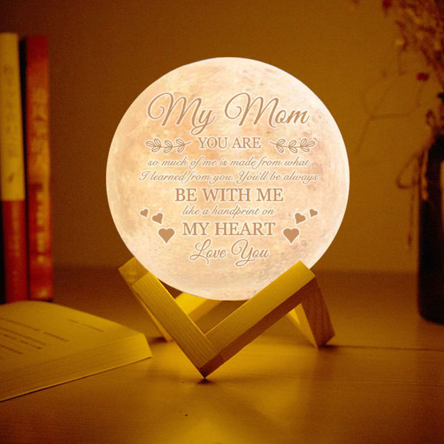 Picture of Personalized 3D Moon Lamp with Touch Control Touching Words for Mom (10cm-20cm) | Customized Moon Lamp With Photo & Text | Best Gifts Idea for  Birthday, Thanksgiving, Christmas etc.