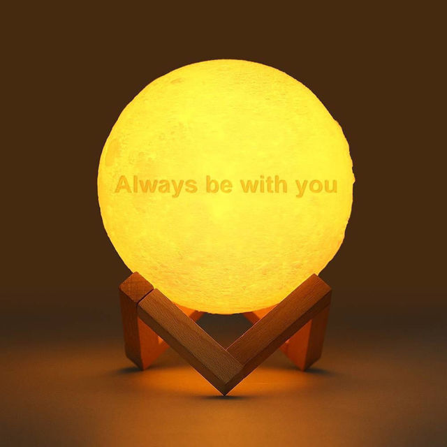 Picture of 3D Moon Lamp with Touch or Remote Control - Best Gift for Baby Girls Boys | Customized Moon Lamp With Photo & Text | Best Gifts Idea for  Birthday, Thanksgiving, Christmas etc.