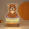 Picture of Custom Name Night Light for Kids | Personalized Cartoon Little Bear Night Light with LED Lighting for Children | Personalized It With Your Kid's Name | Best Gifts Idea for Birthday, Thanksgiving, Christmas etc.