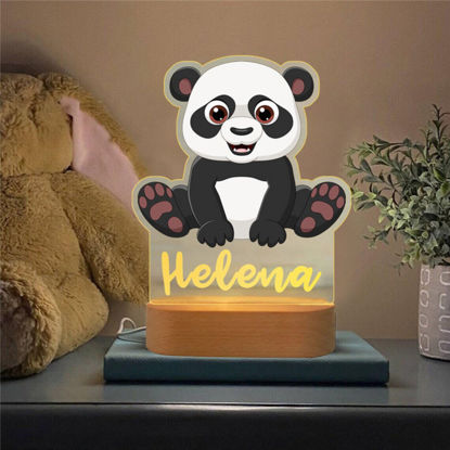 Picture of Custom Name Night Light for Kids | Personalized Cartoon Panda Night Light with LED Lighting for Children | Personalized It With Your Kid's Name | Best Gifts Idea for Birthday, Thanksgiving, Christmas etc.