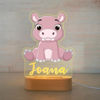 Picture of Custom Name Night Light for Kids | Personalized Cartoon Hippo Night Light with LED Lighting for Children | Personalized It With Your Kid's Name | Best Gifts Idea for Birthday, Thanksgiving, Christmas etc.