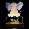 Picture of Custom Name Night Light for Kids | Personalized Cartoon Blush Elephant Night Light with LED Lighting for Children | Personalized It With Your Kid's Name | Best Gifts Idea for Birthday, Thanksgiving, Christmas etc.