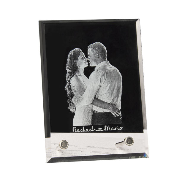 Picture of Custom Crystal Photo Frame: Portrait | Personalized Crystal Photo Frame | Unique Gift for Birthday, Wedding, Anniversary & Christmas etc.