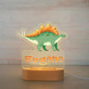 Picture of Custom Name Night Light for Kids | Personalized Cartoon Stegosaurus Night Light with LED Lighting for Children | Personalized It With Your Kid's Name | Best Gifts Idea for Birthday, Thanksgiving, Christmas etc.