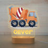 Picture of Custom Name Night Light for Kids | Personalized Cartoon Cement Truck Night Light with LED Lighting for Children | Personalized It With Your Kid's Name | Best Gifts Idea for Birthday, Thanksgiving, Christmas etc.