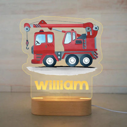 Picture of Custom Name Night Light for Kids | Personalized Cartoon Crane Night Light with LED Lighting for Children | Personalized It With Your Kid's Name | Best Gifts Idea for Birthday, Thanksgiving, Christmas etc.