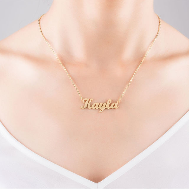 Picture of Personalized Name Necklace in 925 Sterling Silver - Customize With Any Name or Birthstone | Custom Name Necklace 925 Sterling Silver