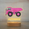 Picture of Custom Name Night Light for Kids | Personalized Cartoon Dump Truck Night Light with LED Lighting for Children | Personalized It With Your Kid's Name | Best Gifts Idea for Birthday, Thanksgiving, Christmas etc.