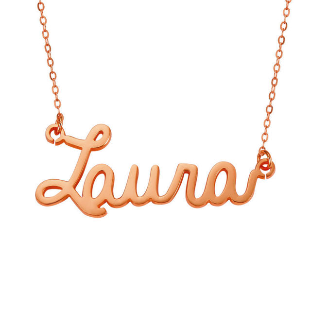 Picture of Personalized Simple Name Necklace in 925 Sterling Silver - Customize With Any Name or Birthstone | Custom Name Necklace 925 Sterling Silver