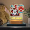 Picture of Custom Name Night Light for Kids | Personalized Cartoon Love & Peace & Gnomes Night Light with LED Lighting for Children | Personalized It With Your Kid's Name | Best Gifts Idea for Birthday, Thanksgiving, Christmas etc.