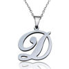 Picture of Initial Letters Pendant Necklace From A-Z in 925 Sterling Silver | Custom Name Necklace 925 Sterling Silver