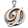 Picture of Initial Letters Pendant Necklace From A-Z in 925 Sterling Silver | Custom Name Necklace 925 Sterling Silver