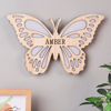 Picture of Personalized Night Light for Wall Decor | Custom Wooden Engraved Name Night Light | Butterfly | Best Gifts Idea for Birthday, Thanksgiving, Christmas etc.