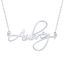 Picture of Personalized Script Style Name Necklace in 925 Sterling Silver - Customize With Any Name or Birthstone | Custom Name Necklace 925 Sterling Silver