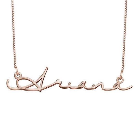 Picture of Personalized Signature Name Necklace in 925 Sterling Silver  - Customize With Any Name or Birthstone | Custom Name Necklace 925 Sterling Silver