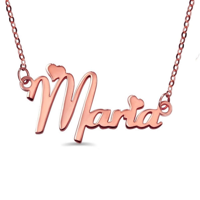 Picture of Personalized Engraved Girl's Name Necklace in 925 Sterling Silver - Customize With Any Name or Birthstone | Custom Name Necklace 925 Sterling Silver