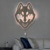 Picture of Personalized Night Light for Wall Decor | Custom Wooden Engraved Name Night Light | Wolf | Best Gifts Idea for Birthday, Thanksgiving, Christmas etc.