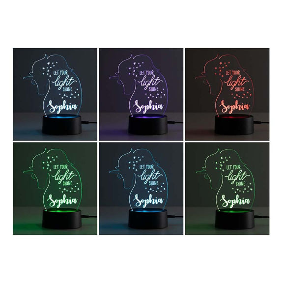 Picture of Custom Name Night Light With Colorful LED Lighting | Multicolor Shining Unicorn Night Light With Personalized Name | Best Gifts Idea for Birthday, Thanksgiving, Christmas etc.