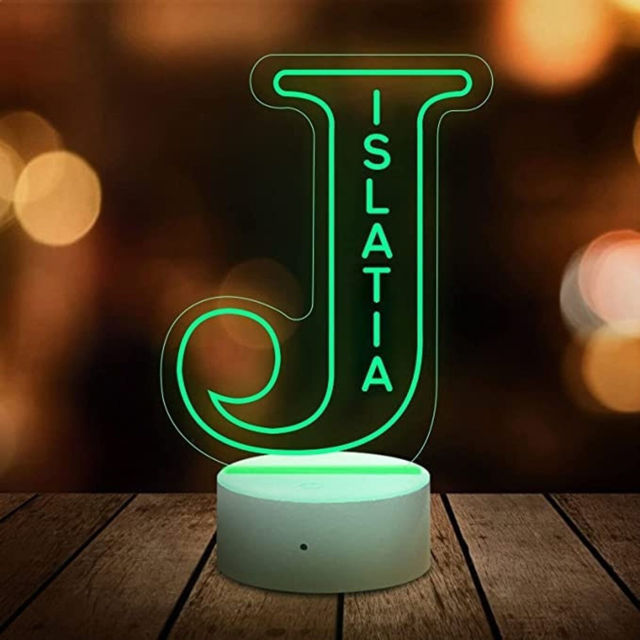 Picture of Custom Name Night Light With Colorful LED Lighting | Multicolor Letter Night Light With Personalized Name | Best Gifts Idea for Birthday, Thanksgiving, Christmas etc.