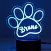 Picture of Custom Name Night Light With Colorful LED Lighting | Multicolor Paw Print Night Light With Personalized Name | Best Gifts Idea for Birthday, Thanksgiving, Christmas etc.