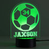 Picture of Custom Name Night Light With Colorful LED Lighting | Multicolor Soccer Ball Night Light With Personalized Name | Best Gifts Idea for Birthday, Thanksgiving, Christmas etc.