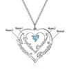 Picture of Personalized Grandmother / Mother Necklace With Four Names in 925 Sterling Silver - Customize With Family Name | Custom Family Necklace in 925 Sterling Silver